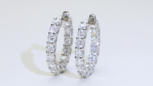 Moissanite hoop earrings