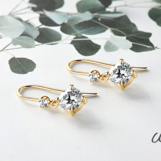 Moissanite drop earrings