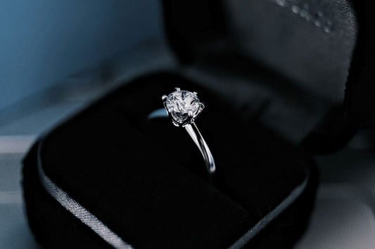 Moissanite solitaire ring