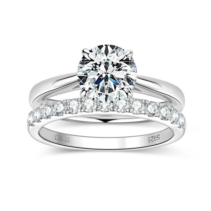 Moissanite Wedding Set