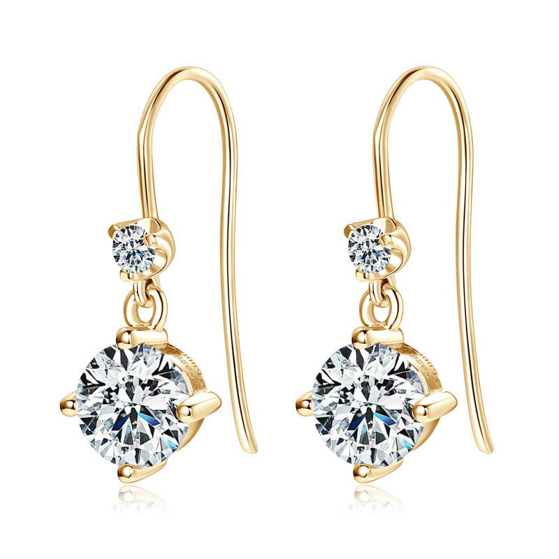 Moissanite drop earrings