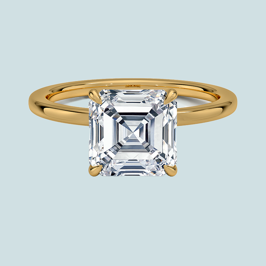 Asscher Cut Moissanite Ring