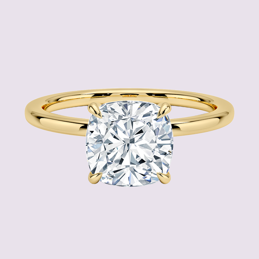 Cushion Cut Moissanite Ring