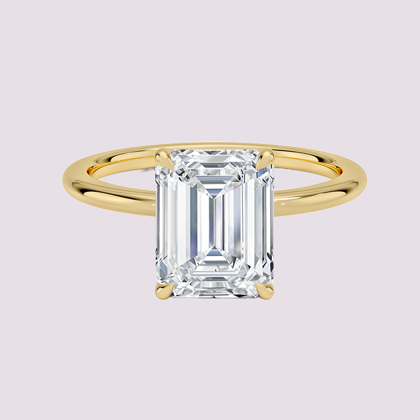 Emerald Cut Moissanite Ring