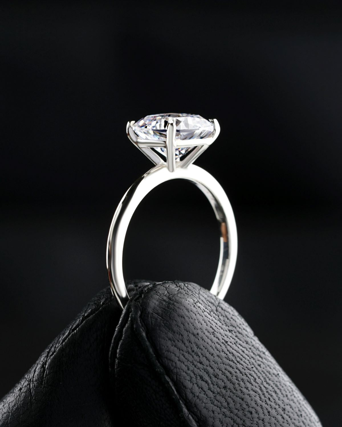 Moissanite solitaire engagement rings