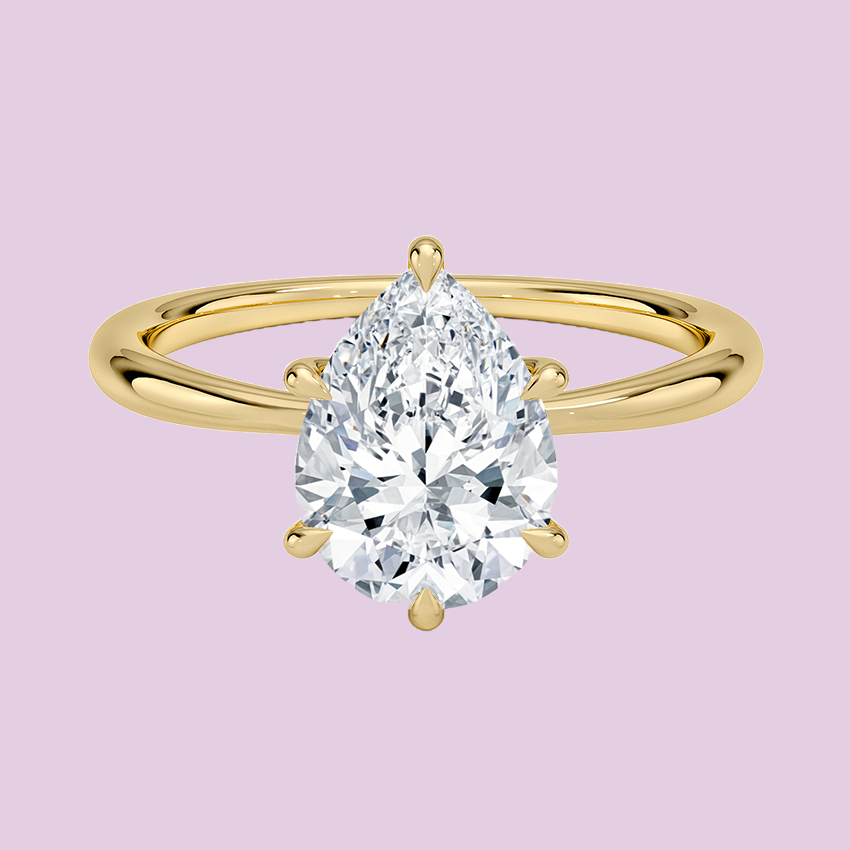 Pear Shaped Moissanite Ring