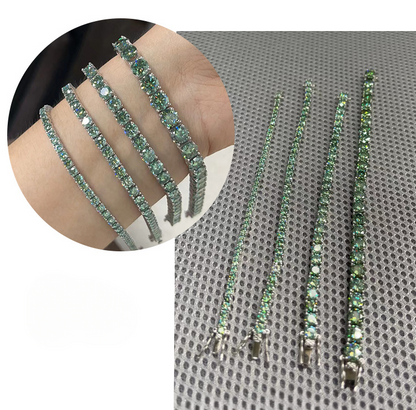 Green Moissanite Tennis Bracelet 