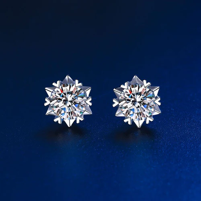 Heart-shaped Moissanite Stud Earrings