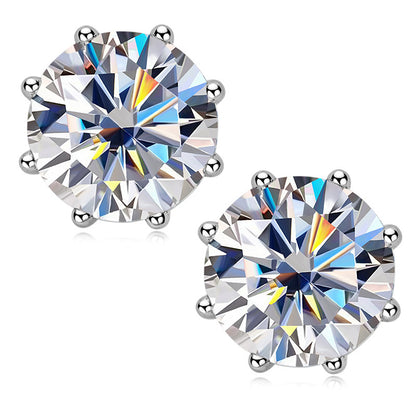 Moissanite 2 Ct Stud Earrings 