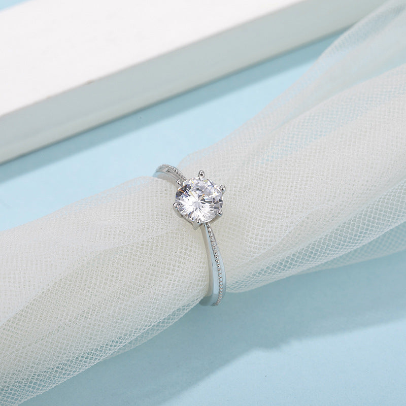 1 Carat Diamond Moissanite Ring 