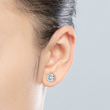 Moissanite Diamond Classic Stud Earrings