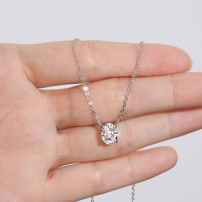 Oval Moissanite Pendant