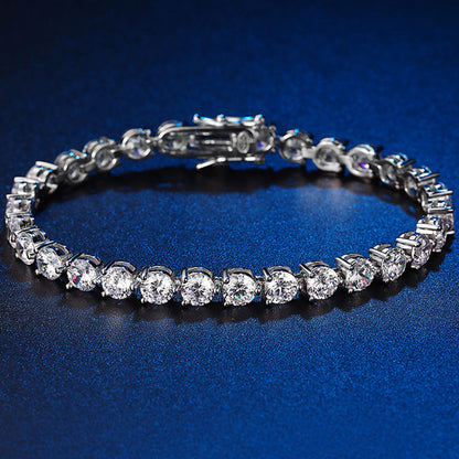 3 Claws Moissanite Tennis Bracelet 5 mm