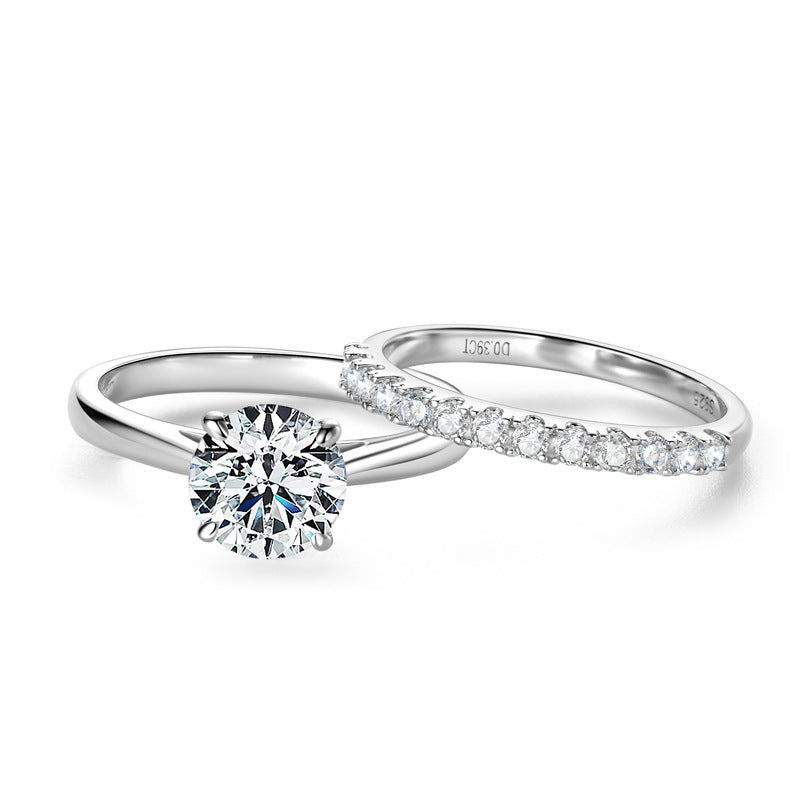 Moissanite Diamond Wedding Set