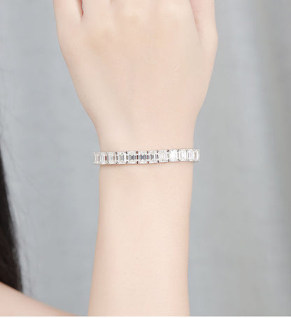 Emerald Cut Moissanite Bracelet