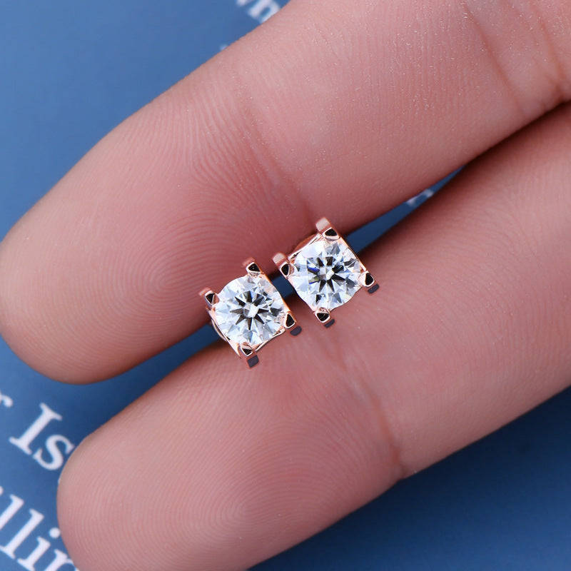 Moissanite Diamond Stud Earrings 