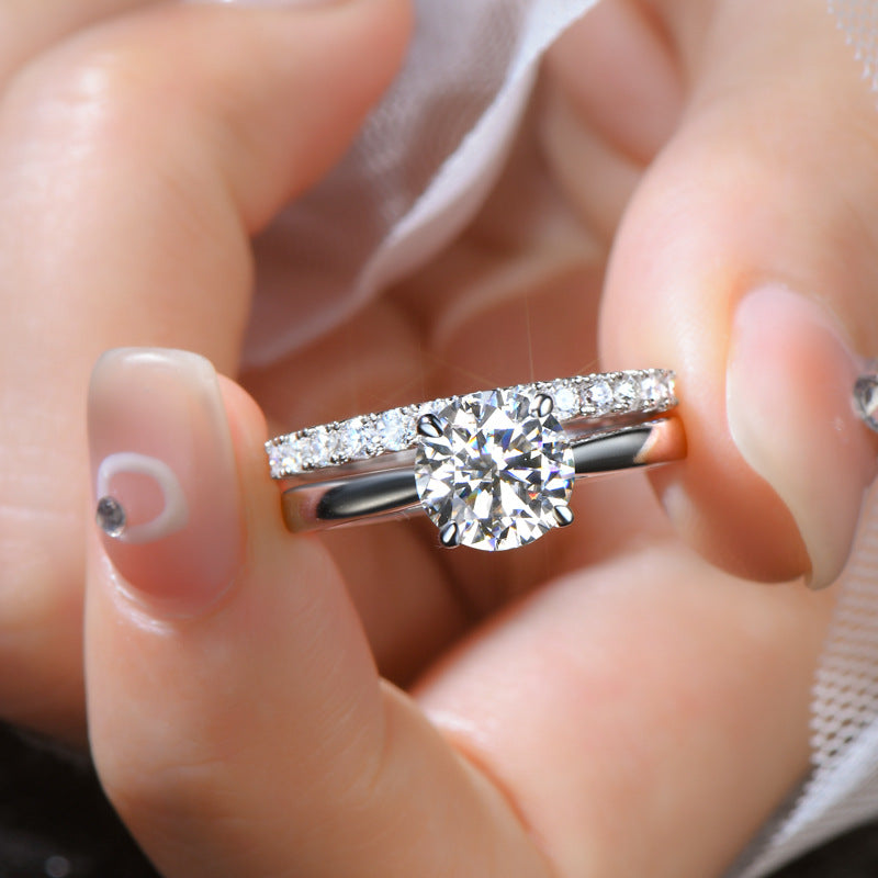 Moissanite Diamond Wedding Set