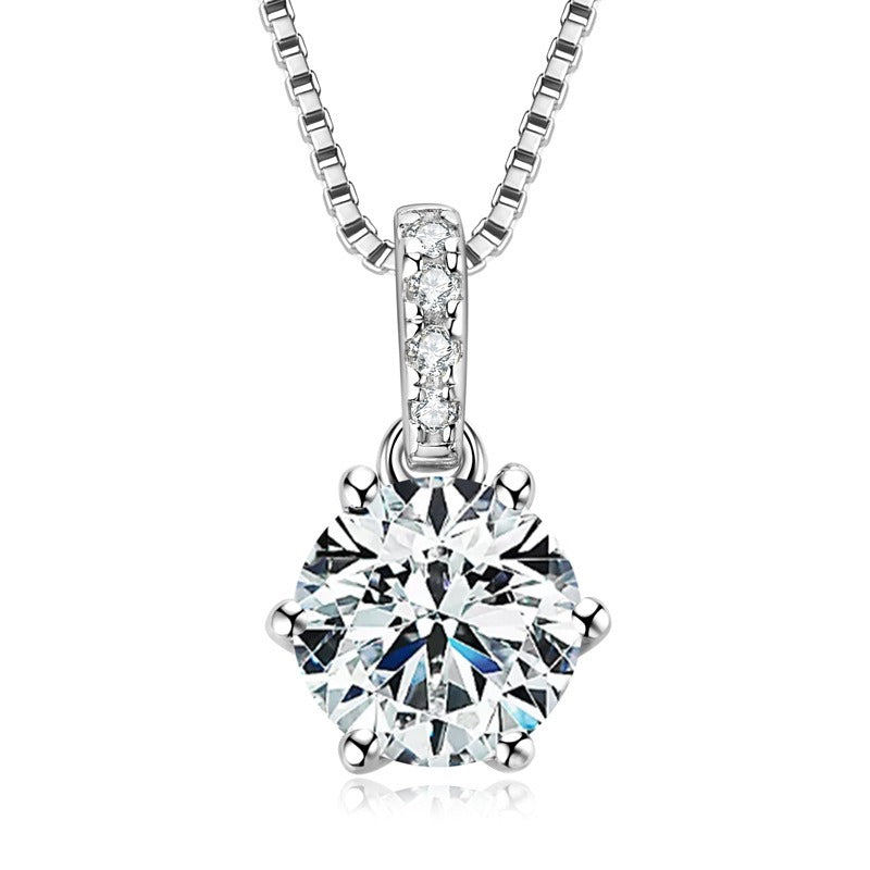 Classic Six Claws Moissanite Necklace