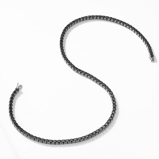 Black Moissanite Tennis Chain