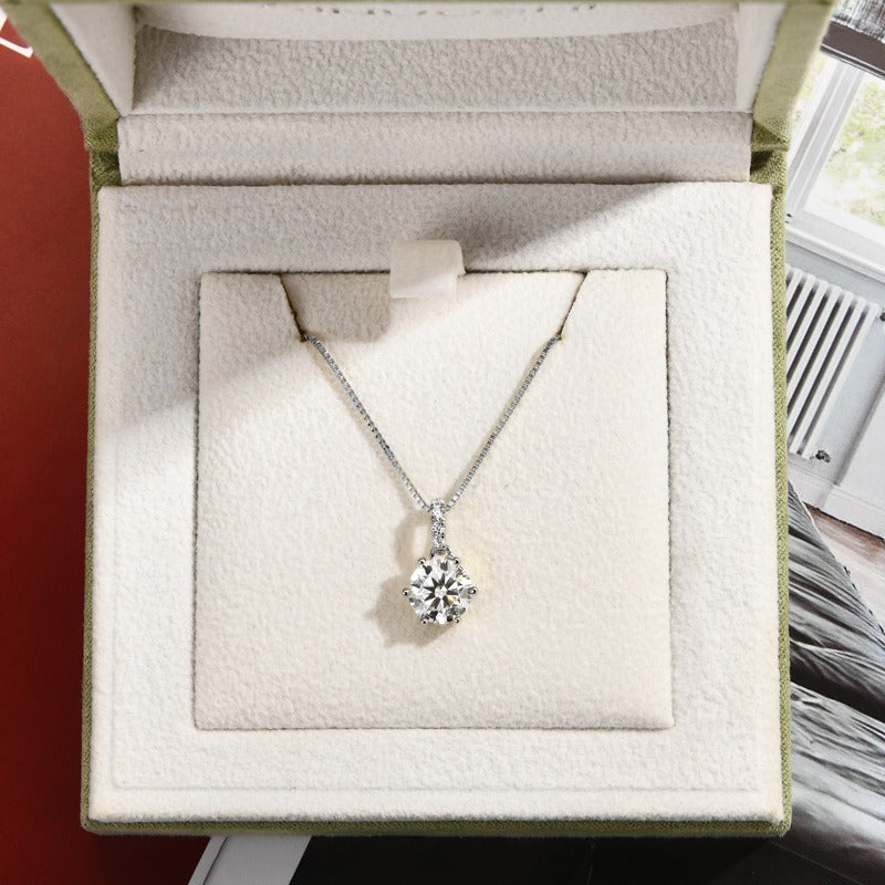 Classic Six Claws Moissanite Necklace