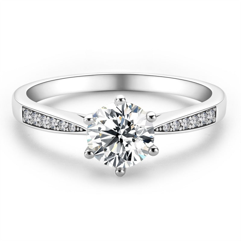 Solitaire Engagement Moissanite Ring