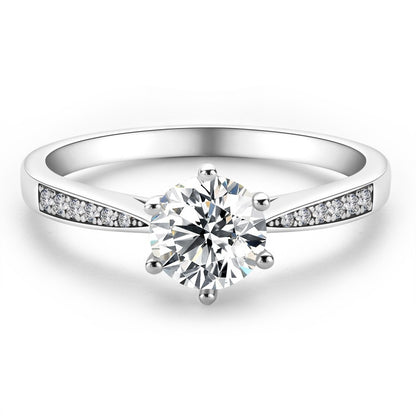 Solitaire Engagement Moissanite Ring