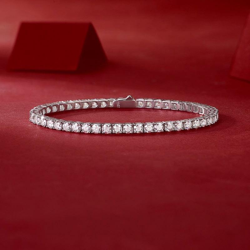 Silver Moissanite Tennis Bracelet