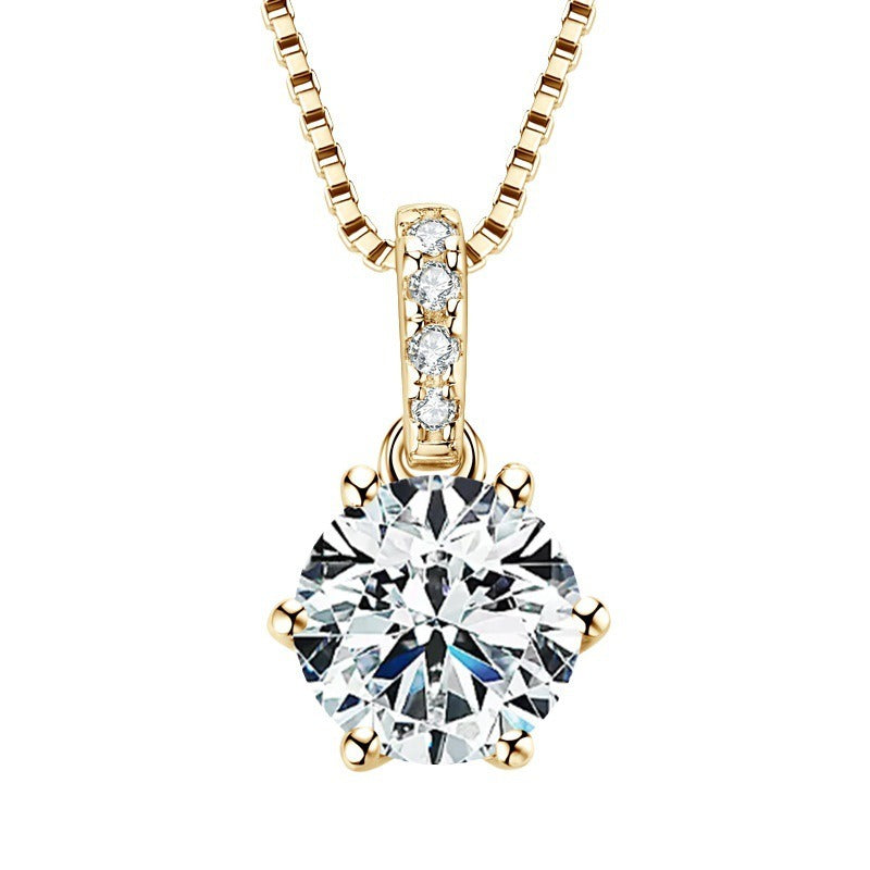 Classic Six Claws Moissanite Necklace