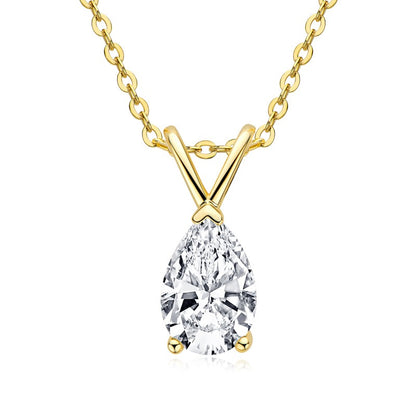 Pear-shaped Moissanite Necklace 