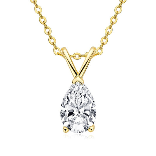 Pear-shaped Moissanite Necklace 