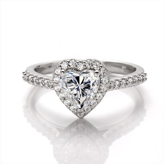 1 carat Love Moissanite Ring 