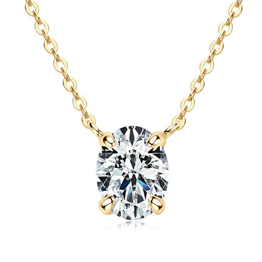 Oval Moissanite Pendant