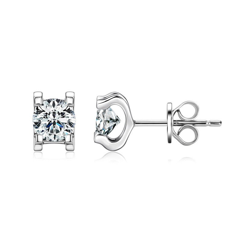 Moissanite Diamond Stud Earrings 