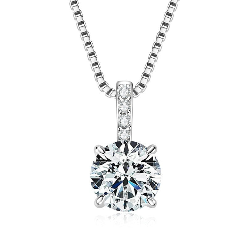 Classic Four Claws Moissanite Pendant