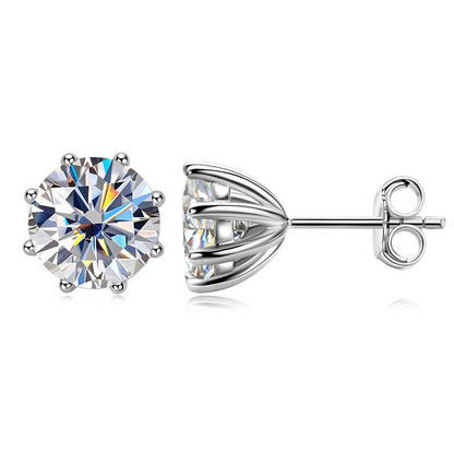 Moissanite 2 Ct Stud Earrings 