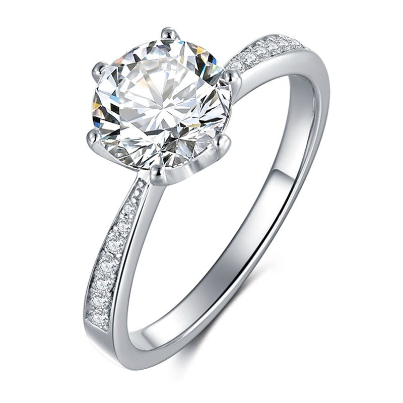 Solitaire Engagement Moissanite Ring