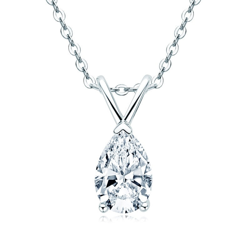 Pear-shaped Moissanite Necklace 