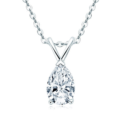 Pear-shaped Moissanite Necklace 