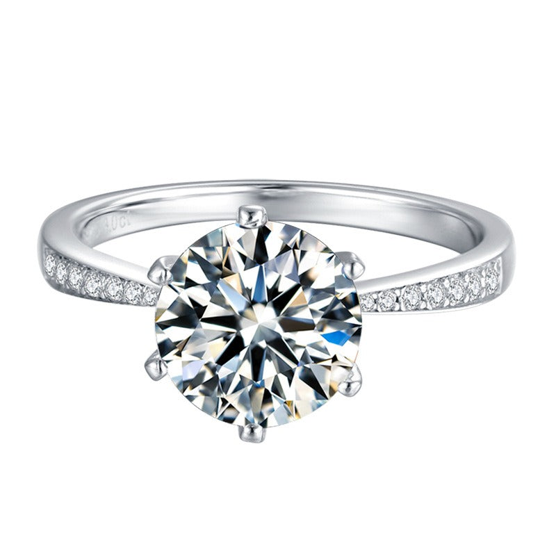 Solitaire Engagement Moissanite Ring