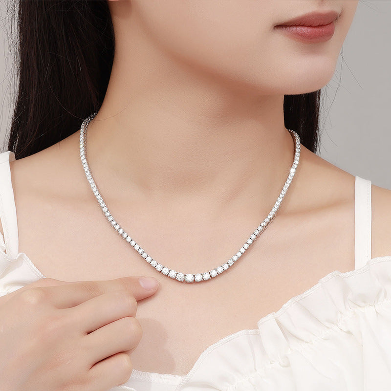 Moissanite Diamond Tennis Necklace