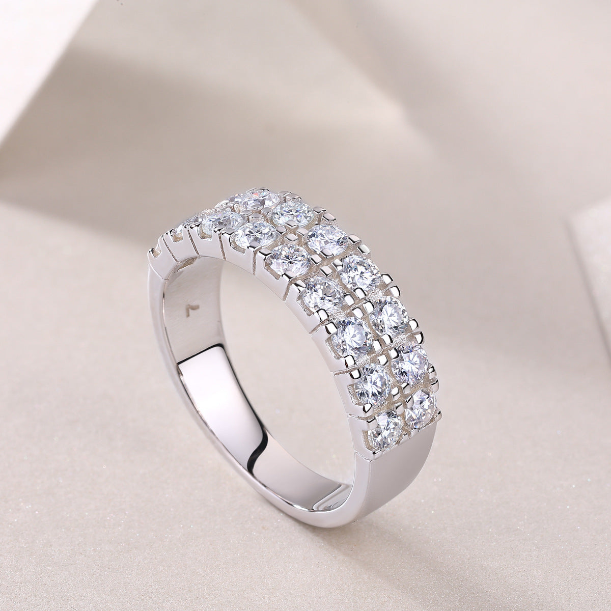 Moissanite Anniversary Band