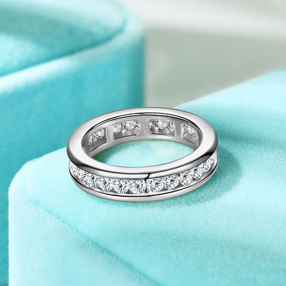 Channel-Set Diamond Wedding Ring