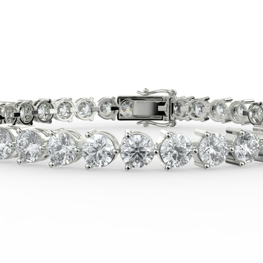 Three Prong Moissanite Tennis Bracelet 5 mm