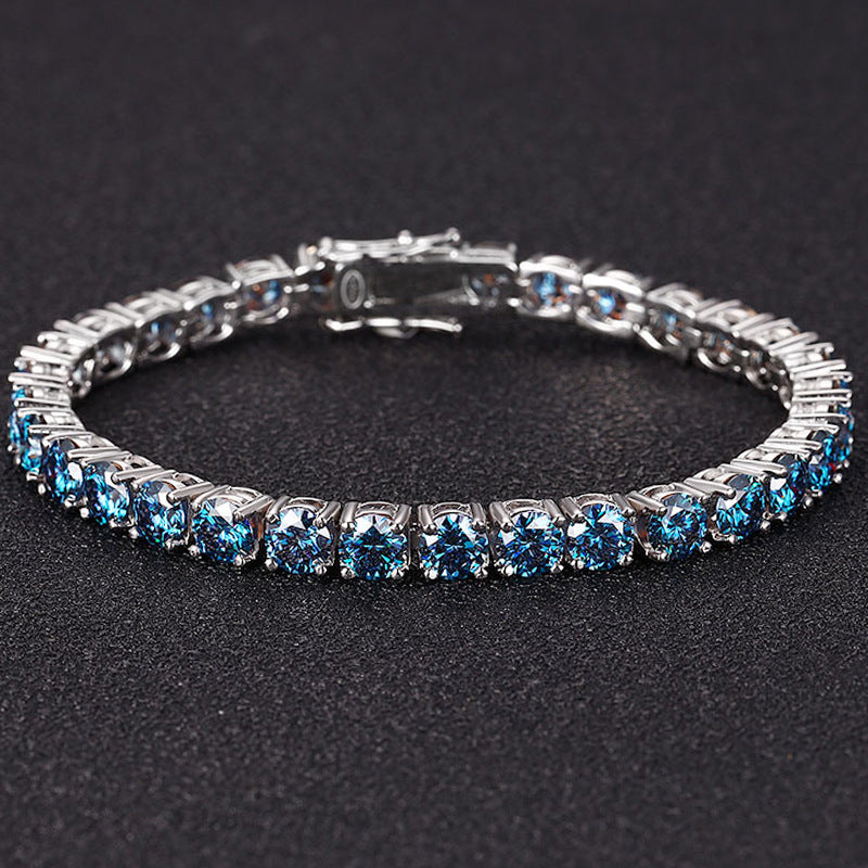 Blue Diamond Tennis Bracelet 