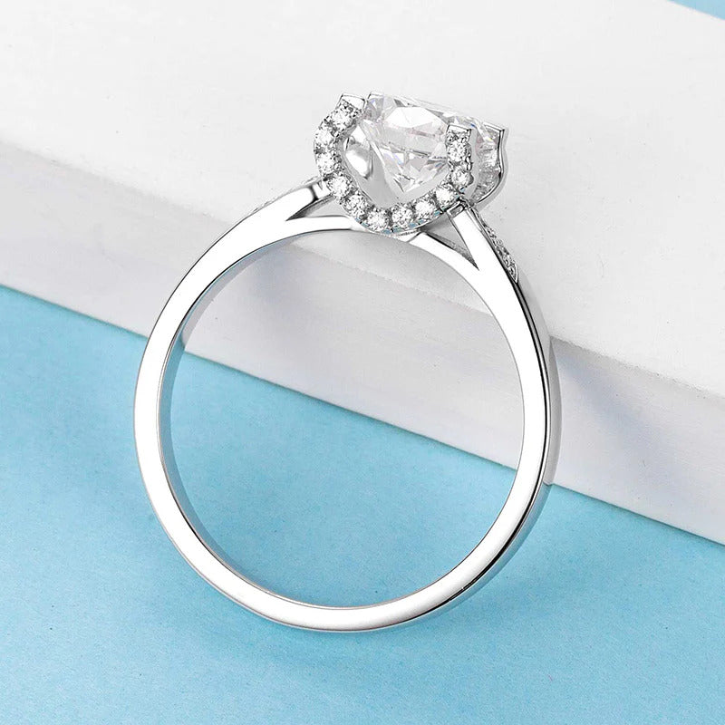 Moissanite Micro Setting Solitaire Ring