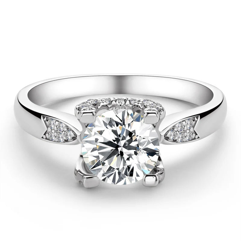 Moissanite Micro Setting Solitaire Ring