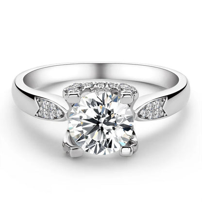 Moissanite Micro Setting Solitaire Ring