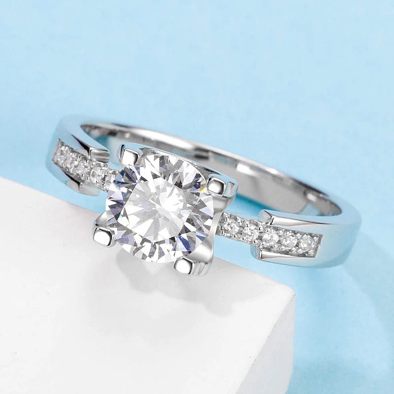 Moissanite D Color Solitaire Ring