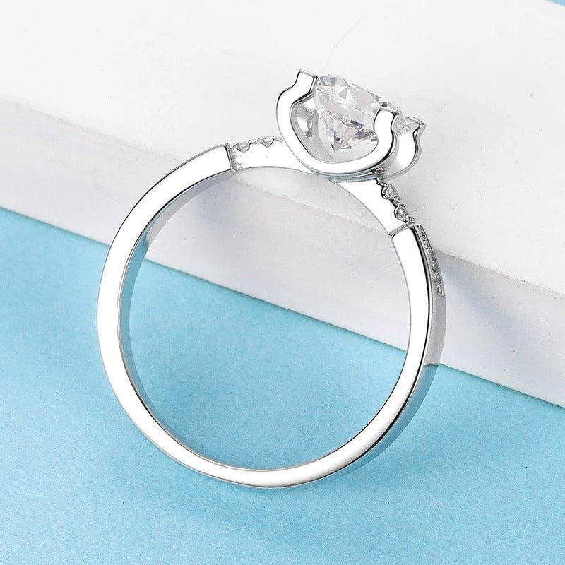 Moissanite D Color Solitaire Ring