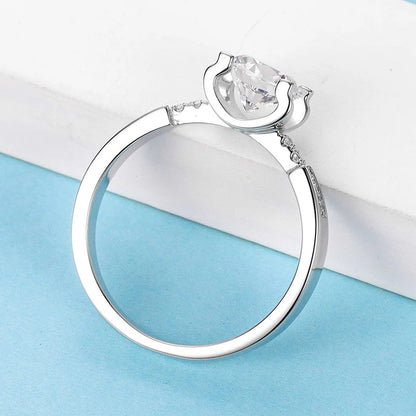 Moissanite D Color Solitaire Ring